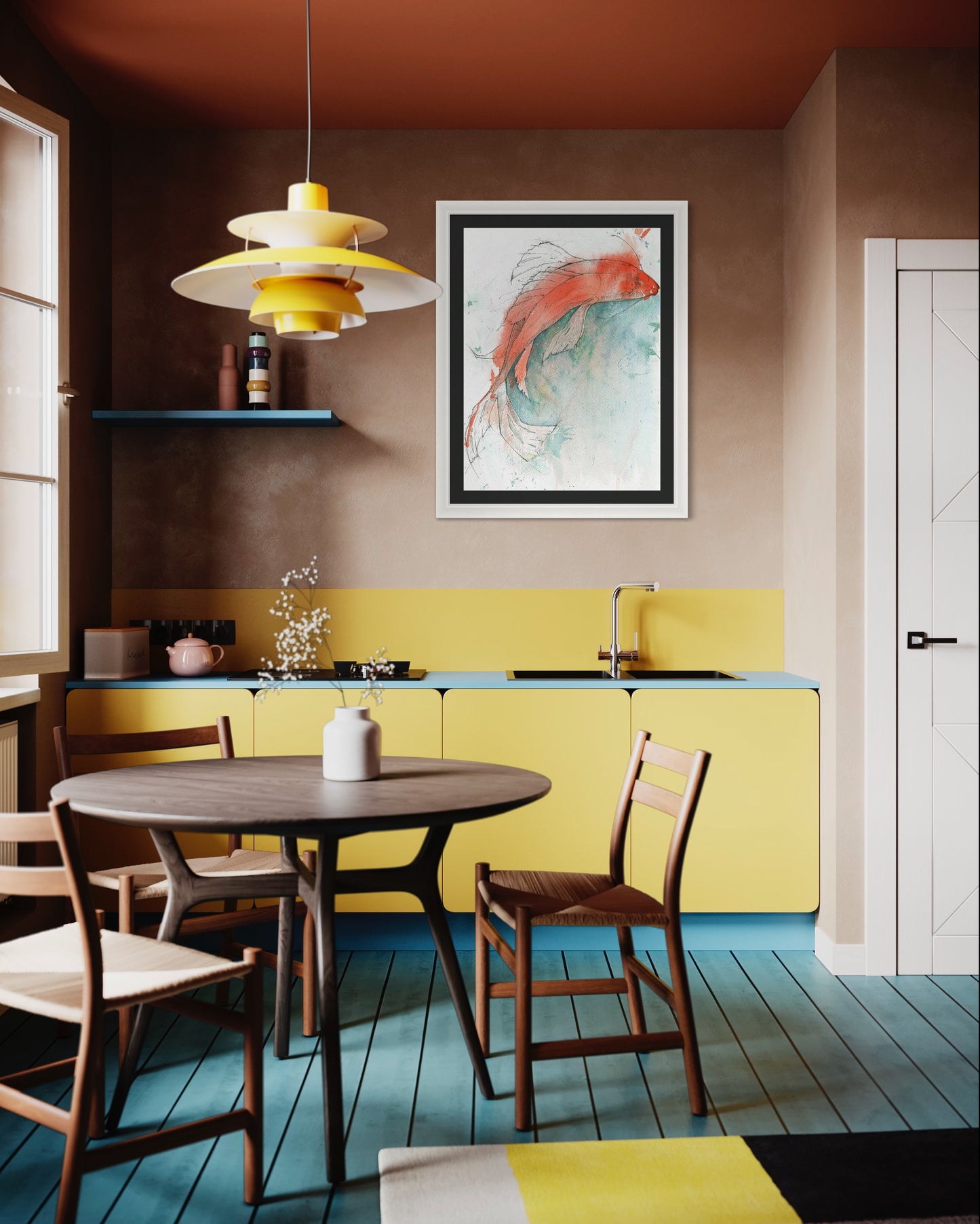 Koi Fish 1B - Framed Print